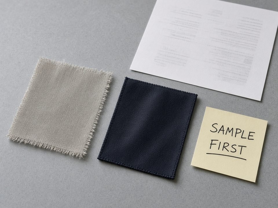 KashiFab supplier red flags - comparing weak vs denser fabric cuttings before order