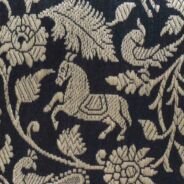 KashiFab Coffee Brown Banarasi Silk Saree online - authentic Varanasi Banarasi silk saree - detail view 3