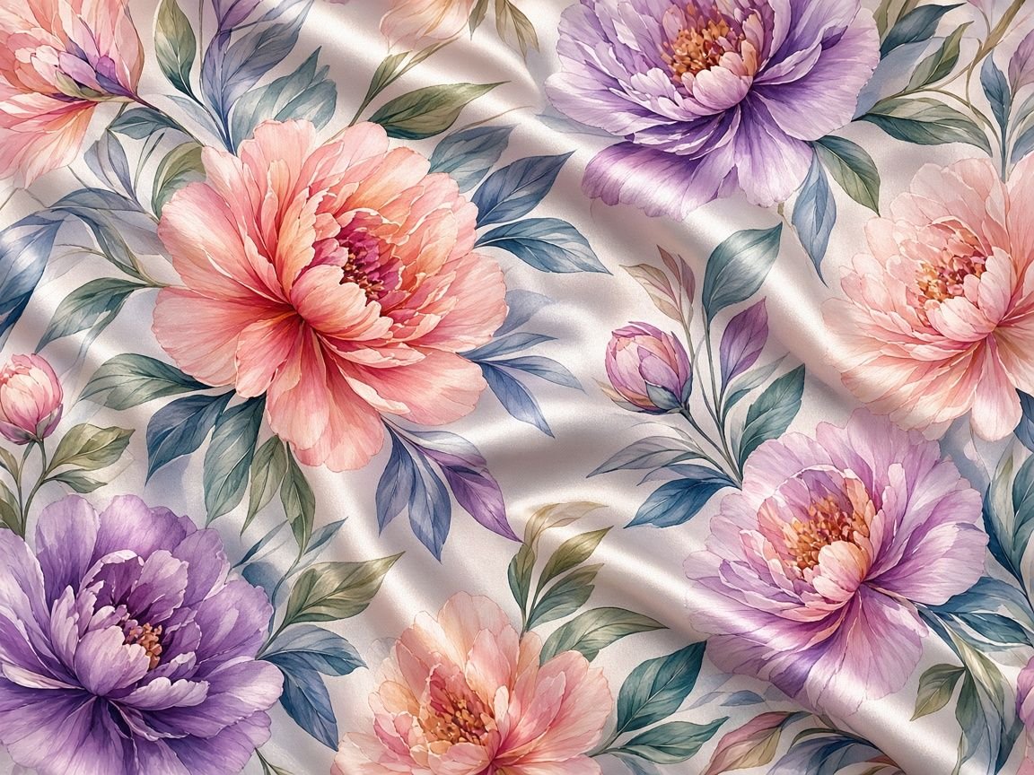 KashiFab custom silk printing option demo - detailed artwork on silk