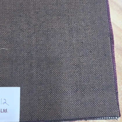 KashiFab Dark Brown Charcoal Heather Matka Silk Fabric - Banarasi Matka