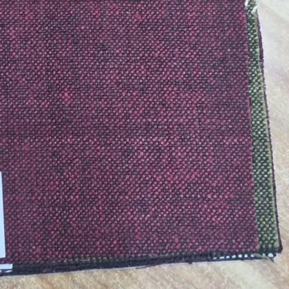 KashiFab Dark Magenta Burgundy Matka Silk Fabric - Banarasi Matka