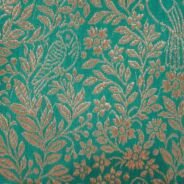 KashiFab Emerald Green Banarasi Silk Saree online - authentic Varanasi Banarasi silk saree - detail view 4