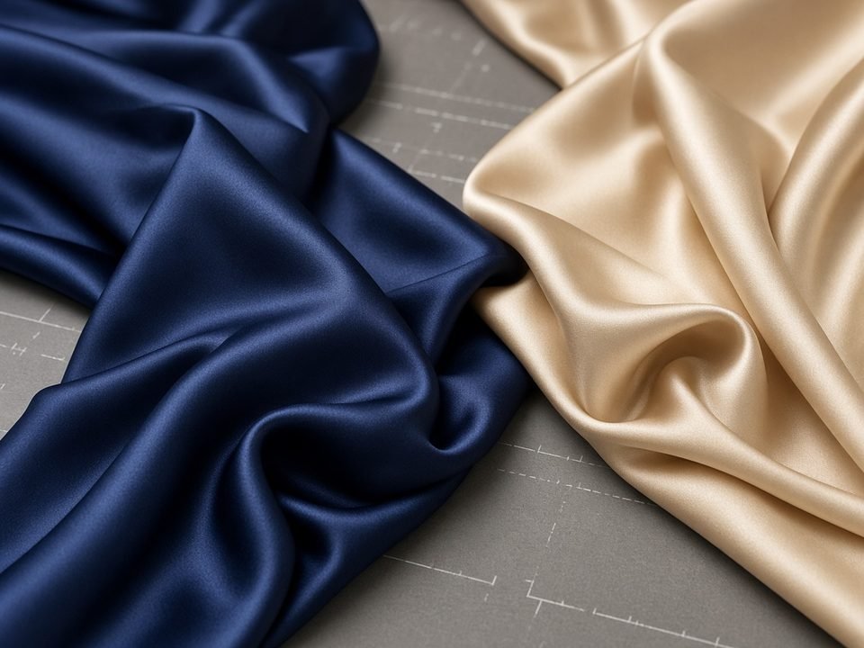 KashiFab fabric sourcing India sample rail - apparel silk fabric folds