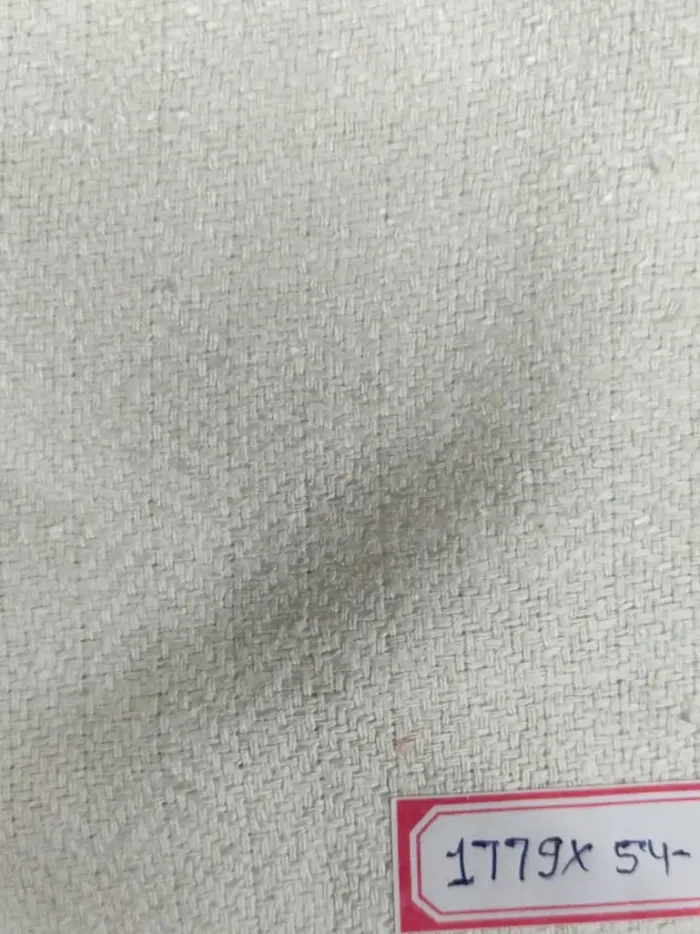 Ivory Dense Slub Banarasi Raw Silk Fabric - Export Metre Yardage KashiFab Ivory Dense Slub Banarasi Raw Silk Fabric - Export Metre Yardage