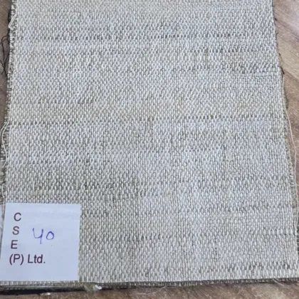 KashiFab Light Beige Handloom Matka Silk Fabric - Banarasi Matka