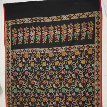 KashiFab Midnight Black Banarasi Silk Saree online - authentic Varanasi Banarasi silk saree