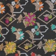 KashiFab Midnight Black Banarasi Silk Saree online - authentic Varanasi Banarasi silk saree - detail view 2