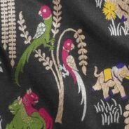 KashiFab Midnight Black Banarasi Silk Saree online - authentic Varanasi Banarasi silk saree - detail view 3