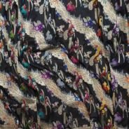 KashiFab Midnight Black Banarasi Silk Saree online - authentic Varanasi Banarasi silk saree - detail view 4