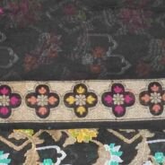 KashiFab Midnight Black Banarasi Silk Saree online - authentic Varanasi Banarasi silk saree - detail view 8