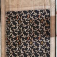 KashiFab Midnight Black Shikargah Banarasi silk saree online - authentic Varanasi weave - detail view 4