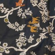 KashiFab Midnight Black Shikargah Banarasi silk saree online - authentic Varanasi weave - detail view 5