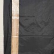 KashiFab Midnight Black Shikargah Banarasi silk saree online - authentic Varanasi weave - detail view 6
