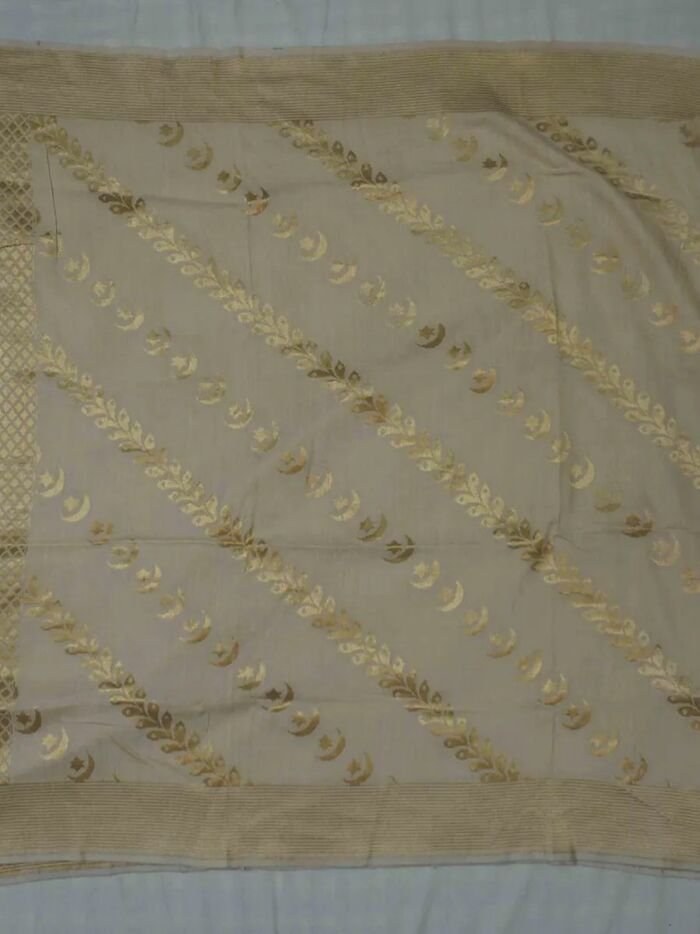 KashiFab Mustard Gold Banarasi Silk Dupatta online - authentic Varanasi Banarasi silk dupatta