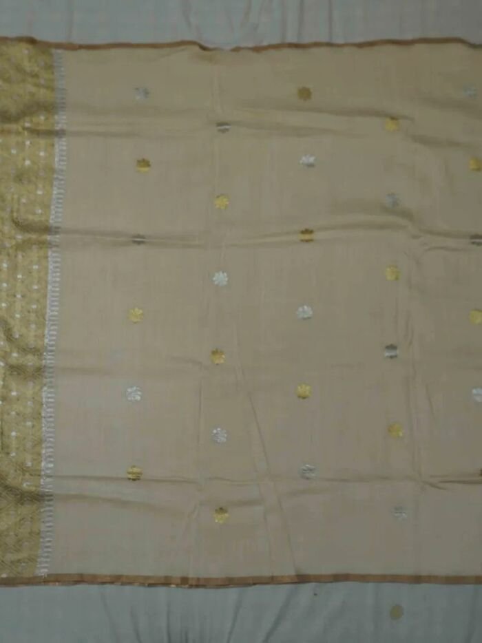KashiFab Mustard Gold Banarasi Silk Dupatta online - authentic Varanasi Banarasi silk dupatta