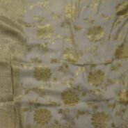 KashiFab Mustard Gold Banarasi Silk Dupatta online - authentic Varanasi Banarasi silk dupatta
