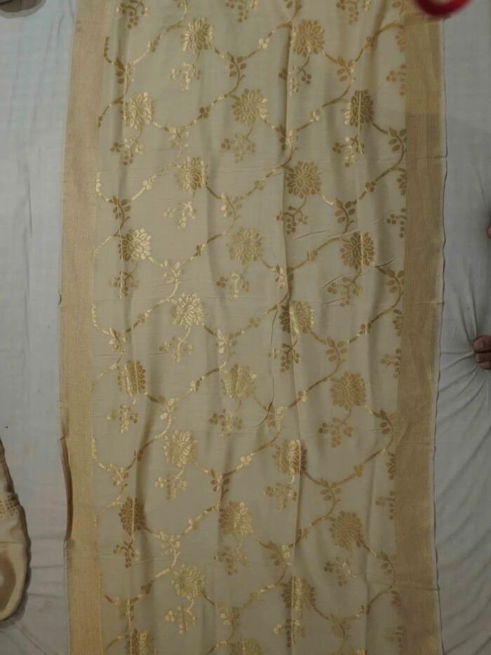KashiFab Mustard Gold Banarasi Silk Dupatta 1 KashiFab Mustard Gold Banarasi Silk Dupatta online - authentic Varanasi Banarasi silk dupatta