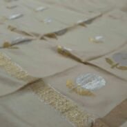 KashiFab Mustard Gold Banarasi Silk Dupatta online - authentic Varanasi Banarasi silk dupatta - detail view 2