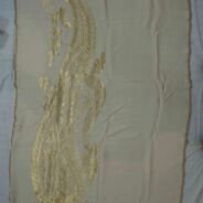 KashiFab Mustard Gold Banarasi Silk Dupatta online - authentic Varanasi Banarasi silk dupatta - detail view 2