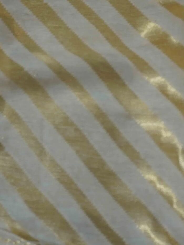 KashiFab Mustard Gold Banarasi Silk Dupatta online - authentic Varanasi Banarasi silk dupatta - detail view 3