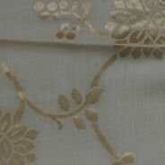 KashiFab Mustard Gold Banarasi Silk Dupatta online - authentic Varanasi Banarasi silk dupatta - detail view 3