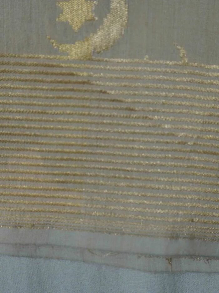KashiFab Mustard Gold Banarasi Silk Dupatta online - authentic Varanasi Banarasi silk dupatta - detail view 4
