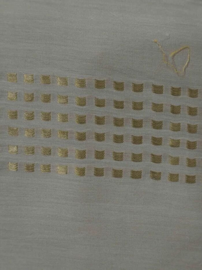KashiFab Mustard Gold Banarasi Silk Dupatta online - authentic Varanasi Banarasi silk dupatta - detail view 4