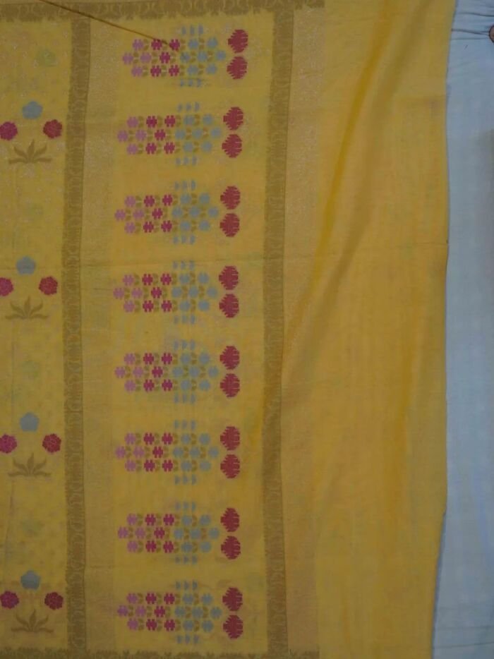 KashiFab Mustard Gold Banarasi Silk Saree online - authentic Varanasi Banarasi silk saree