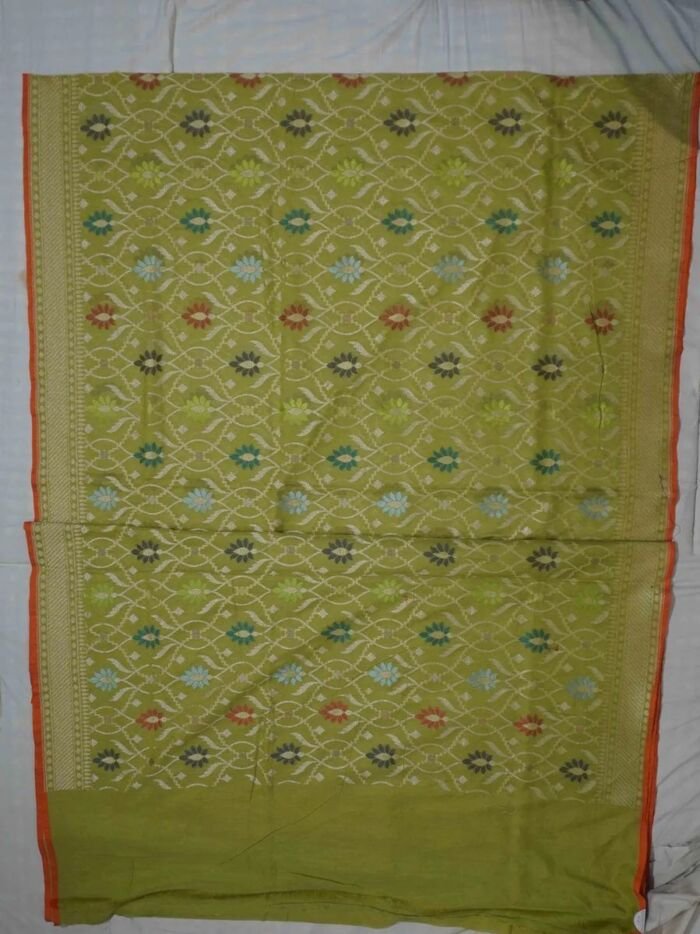 KashiFab Mustard Gold Banarasi Silk Saree online - authentic Varanasi Banarasi silk saree