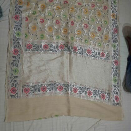 KashiFab Mustard Gold Banarasi Silk Saree online - authentic Varanasi Banarasi silk saree