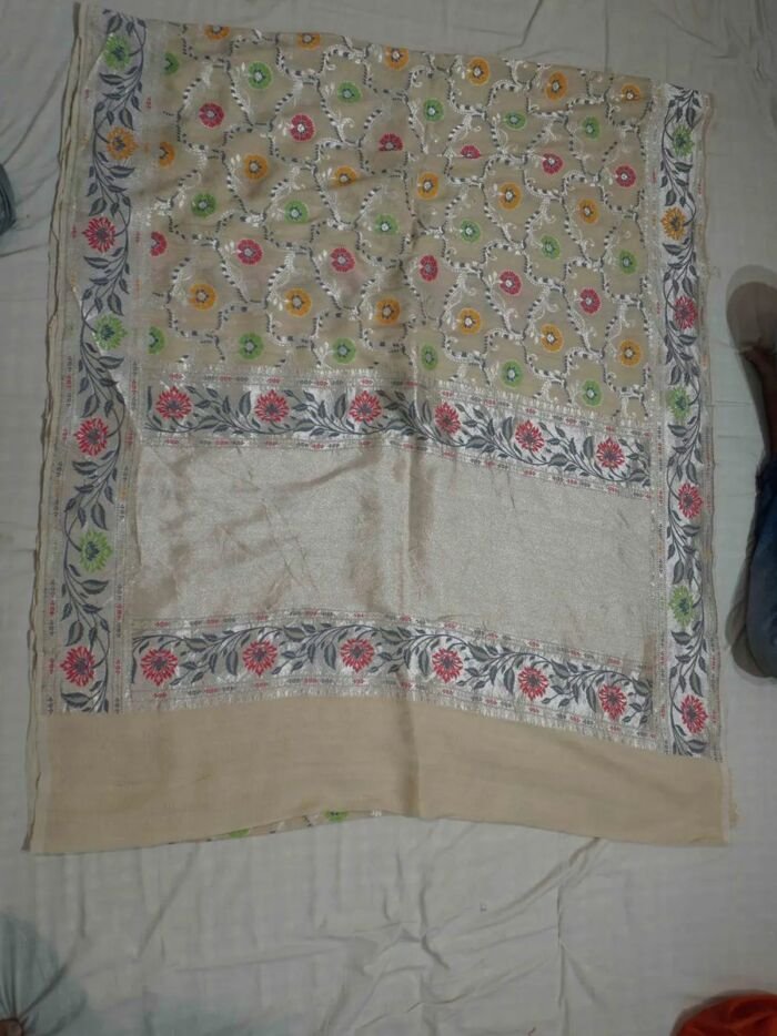 KashiFab Mustard Gold Banarasi Silk Saree online - authentic Varanasi Banarasi silk saree