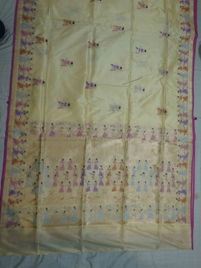 KashiFab Mustard Gold Banarasi Silk Saree online - authentic Varanasi Banarasi silk saree