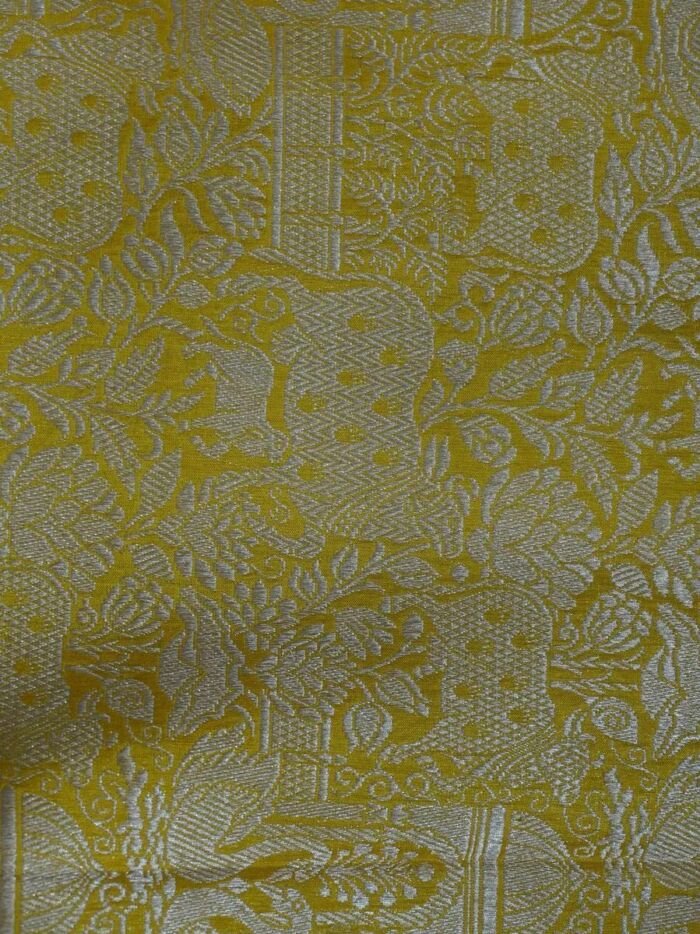 KashiFab Mustard Gold Banarasi Silk Saree online - authentic Varanasi Banarasi silk saree