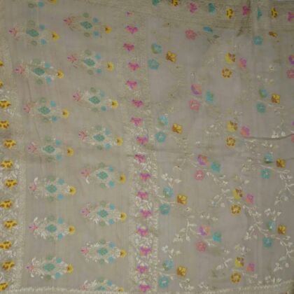 KashiFab Mustard Gold Banarasi Silk Saree online - authentic Varanasi Banarasi silk saree - detail view 2