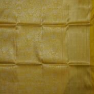 KashiFab Mustard Gold Banarasi Silk Saree online - authentic Varanasi Banarasi silk saree - detail view 2