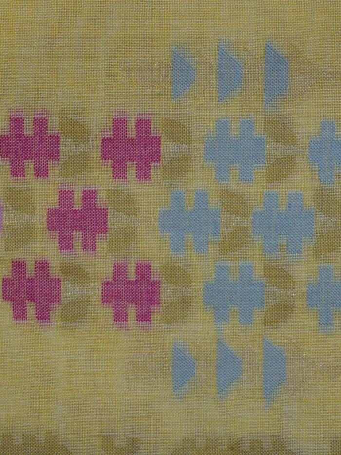 KashiFab Mustard Gold Banarasi Silk Saree online - authentic Varanasi Banarasi silk saree - detail view 3