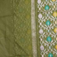 KashiFab Mustard Gold Banarasi Silk Saree online - authentic Varanasi Banarasi silk saree - detail view 3