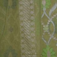 KashiFab Mustard Gold Banarasi Silk Saree online - authentic Varanasi Banarasi silk saree - detail view 3