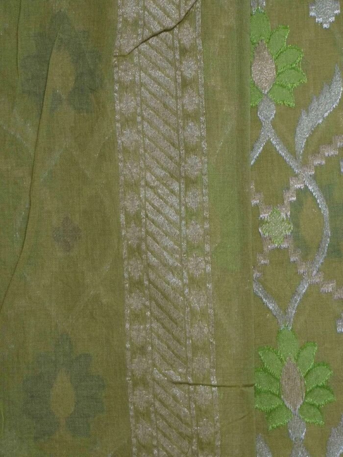 KashiFab Mustard Gold Banarasi Silk Saree online - authentic Varanasi Banarasi silk saree - detail view 3