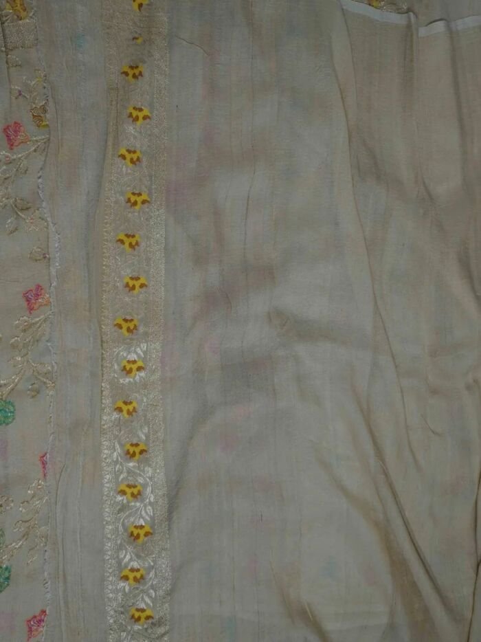 KashiFab Mustard Gold Banarasi Silk Saree 3 KashiFab Mustard Gold Banarasi Silk Saree online - authentic Varanasi Banarasi silk saree - detail view 3