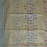 KashiFab Mustard Gold Banarasi Silk Saree online - authentic Varanasi Banarasi silk saree - detail view 3