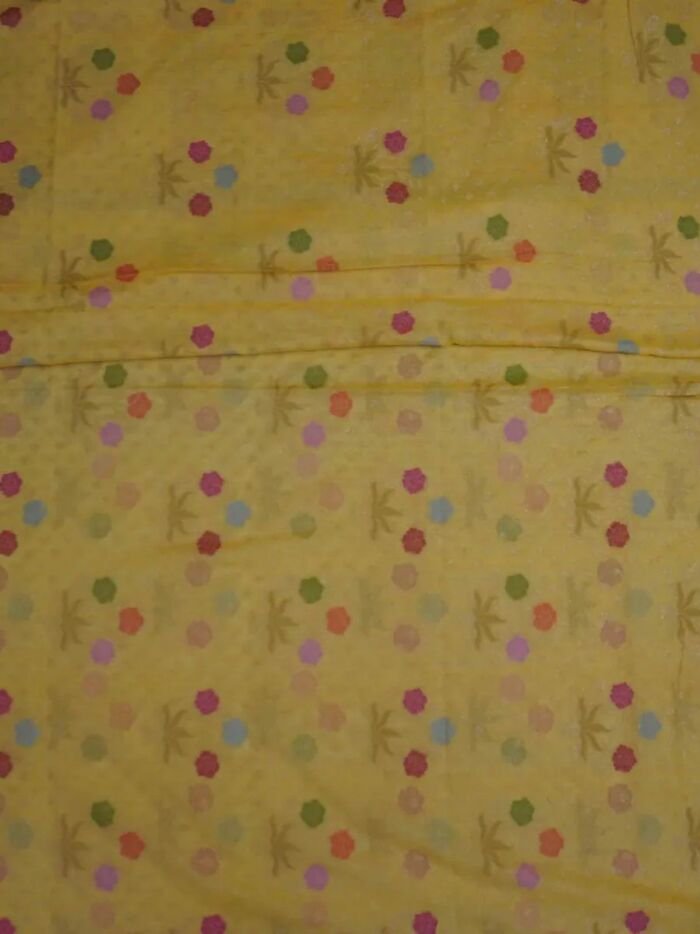 KashiFab Mustard Gold Banarasi Silk Saree online - authentic Varanasi Banarasi silk saree - detail view 4