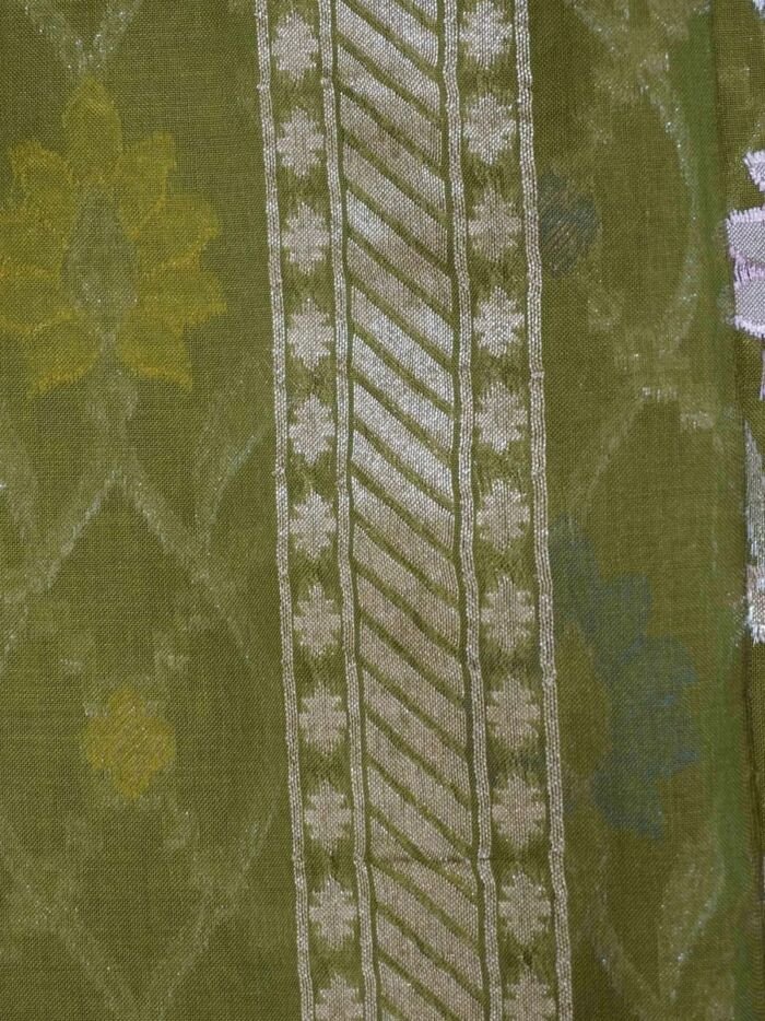 KashiFab Mustard Gold Banarasi Silk Saree online - authentic Varanasi Banarasi silk saree - detail view 4