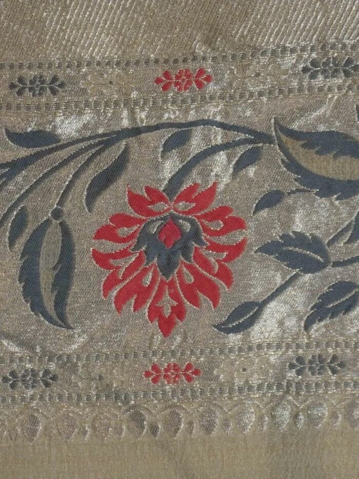 KashiFab Mustard Gold Banarasi Silk Saree online - authentic Varanasi Banarasi silk saree - detail view 4