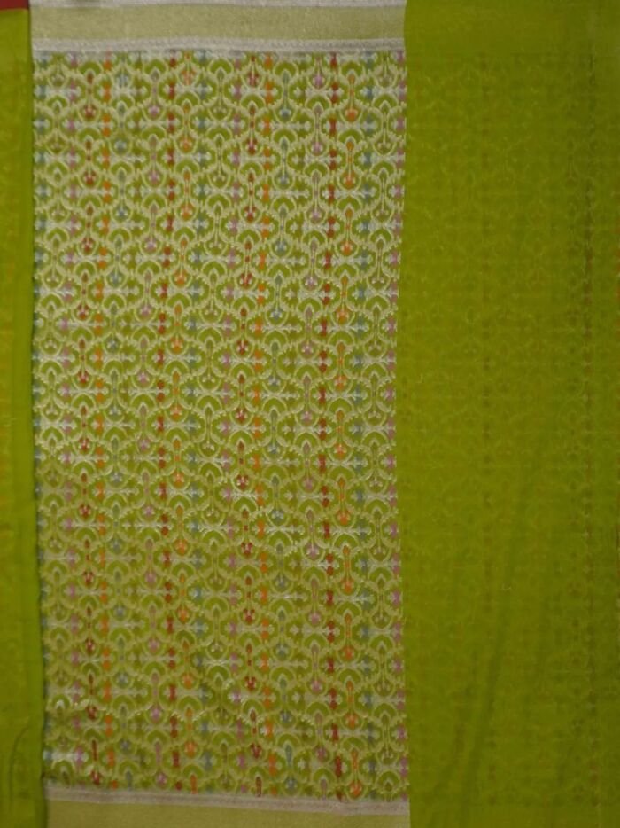 KashiFab Mustard Gold Banarasi Silk Saree 4 KashiFab Mustard Gold Banarasi Silk Saree online - authentic Varanasi Banarasi silk saree - detail view 4
