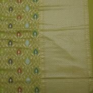 KashiFab Mustard Gold Banarasi Silk Saree online - authentic Varanasi Banarasi silk saree - detail view 5