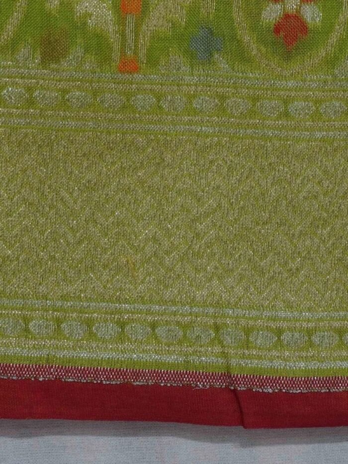 KashiFab Mustard Gold Banarasi Silk Saree 6 KashiFab Mustard Gold Banarasi Silk Saree online - authentic Varanasi Banarasi silk saree - detail view 6