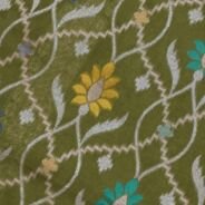 KashiFab Mustard Gold Banarasi Silk Saree online - authentic Varanasi Banarasi silk saree - detail view 7