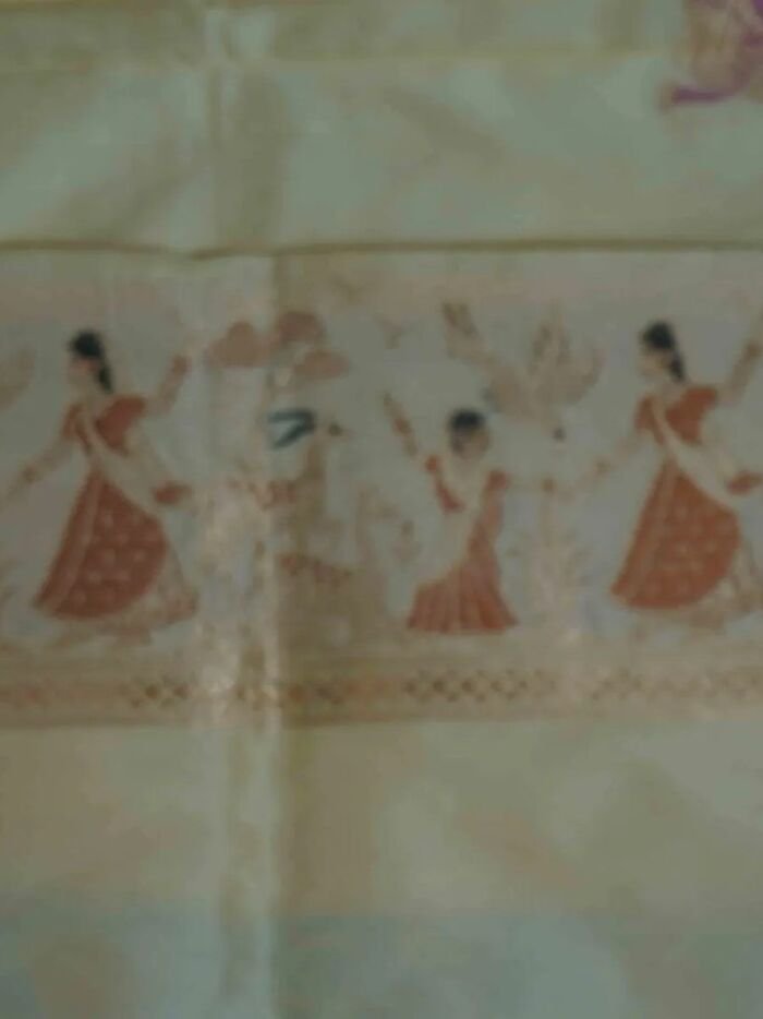 KashiFab Mustard Gold Banarasi Silk Saree online - authentic Varanasi Banarasi silk saree - detail view 8