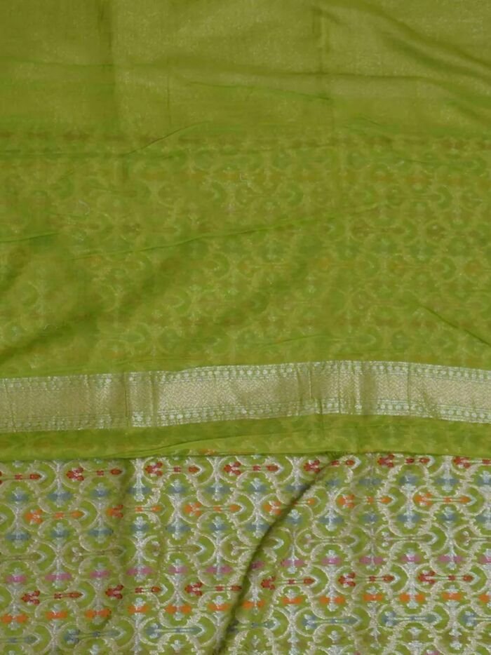 KashiFab Mustard Gold Banarasi Silk Saree 8 KashiFab Mustard Gold Banarasi Silk Saree online - authentic Varanasi Banarasi silk saree - detail view 8